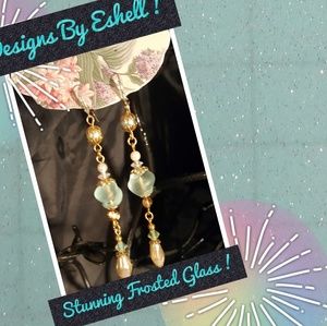 Earrings By Eshell Gorgeous frosted Glass